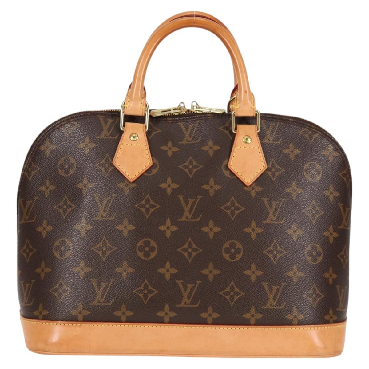 Louis Vuitton Alma Handbag Monogram Canvas, BROWN, CANVAS, Handbag