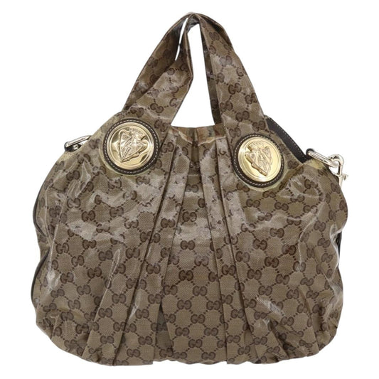 Gucci Hysteria Convertible Top Handle Bag GG Coated Canvas, BEIGE, CANVAS, Handbag