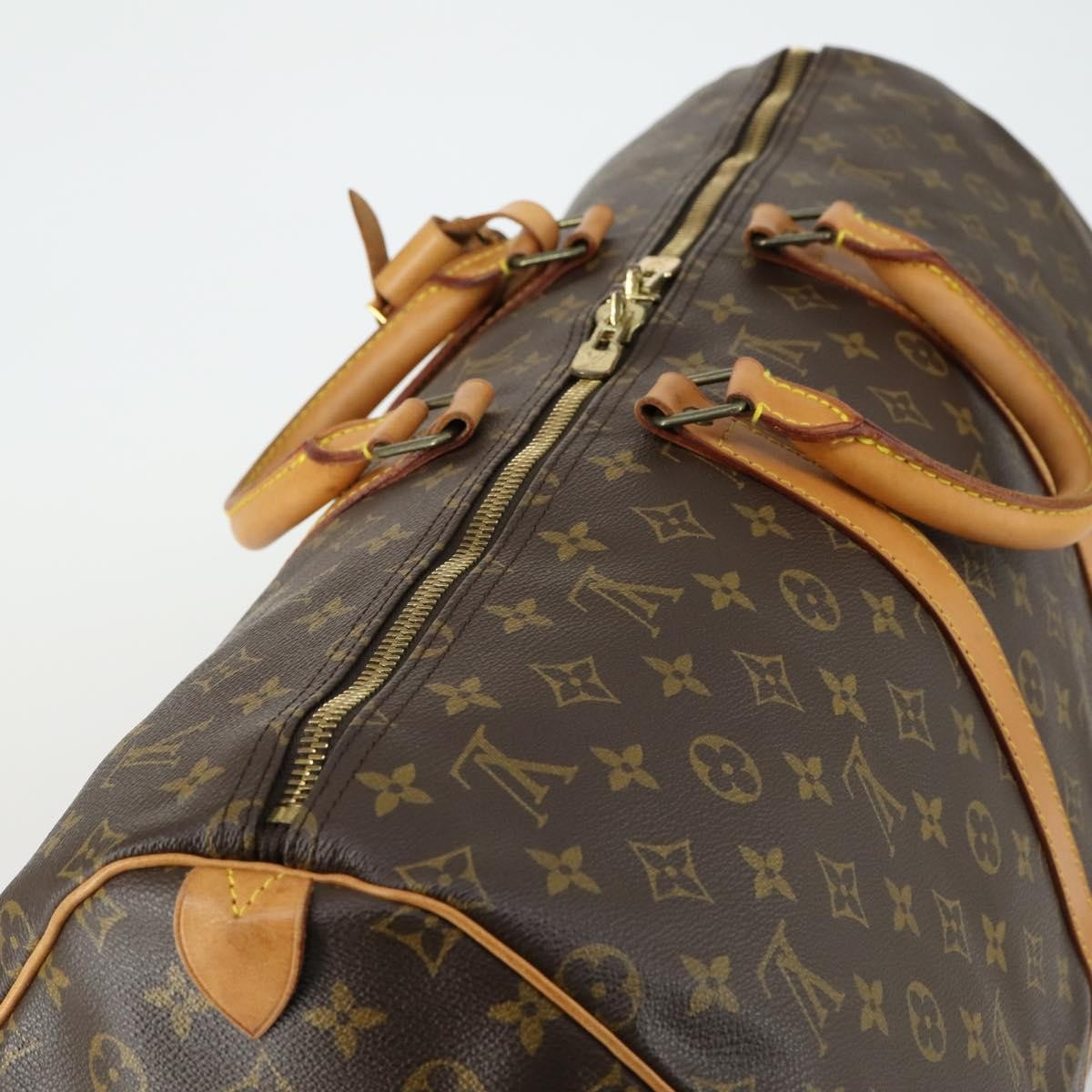 Louis Vuitton Keepall Bag Monogram Canvas, BROWN, CANVAS, Travel bag