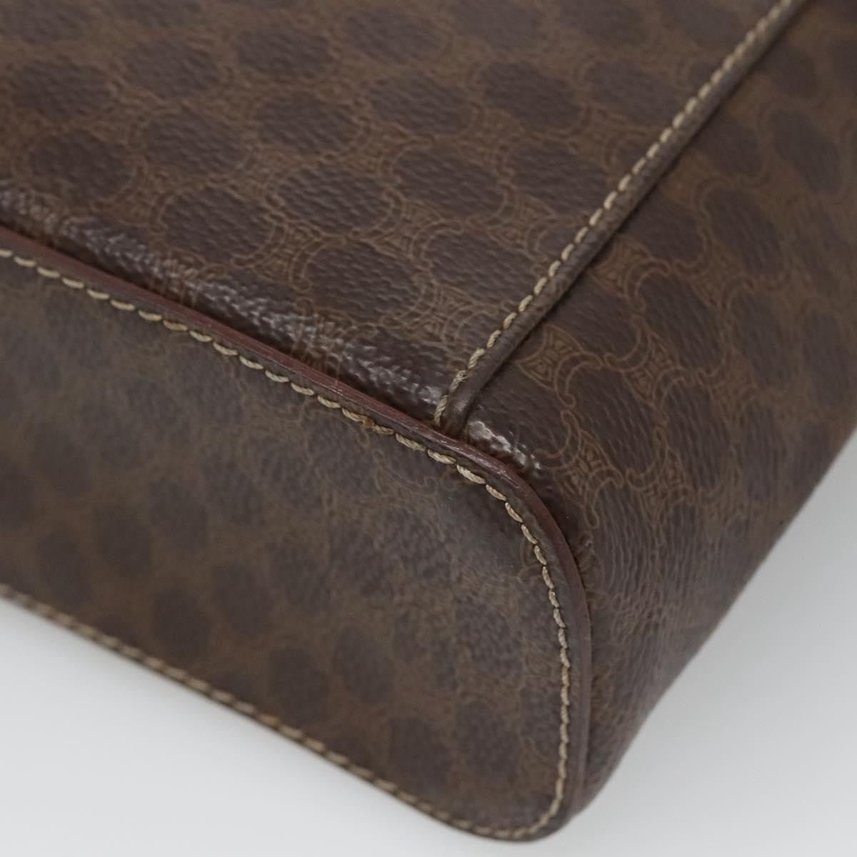 Celine Macadam Vanity Bag Canvas, BROWN, PVC, Travel bag