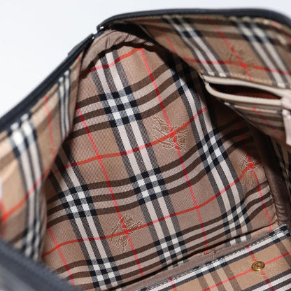 Burberry Vintage Boston Bag Leather, BLACK, LEATHER, Travel bag