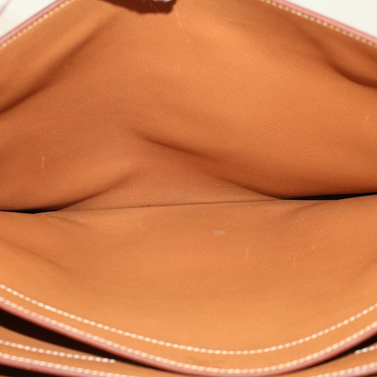 Hermes Sac a Depeches Bag Buffalo, BROWN, LEATHER, Briefcase