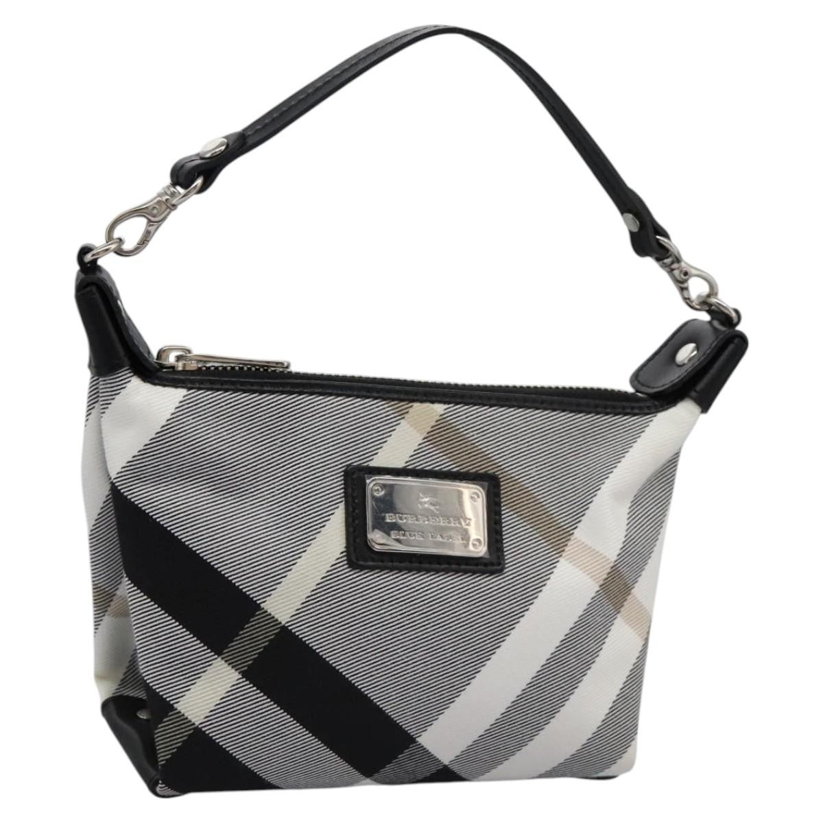 Burberry Nova check Pochette Nylon, GRAY, CANVAS, Clutche & pouche