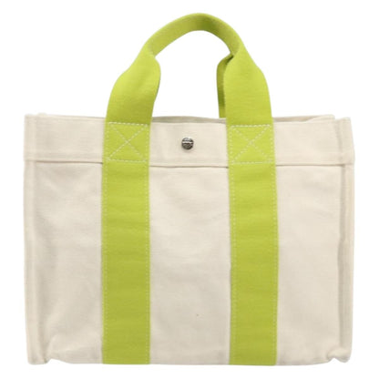 Hermes Bora Bora Tote Toile, WHITE, CANVAS, Tote bag