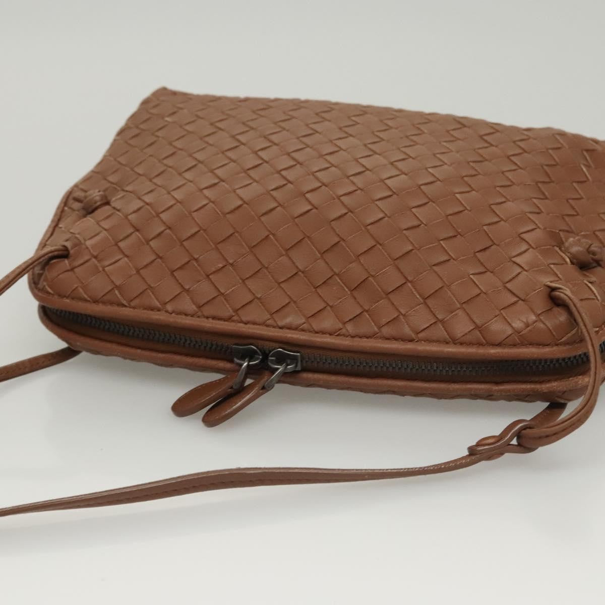 Bottega Veneta Intrecciato Leather, BROWN, LEATHER, Handbag