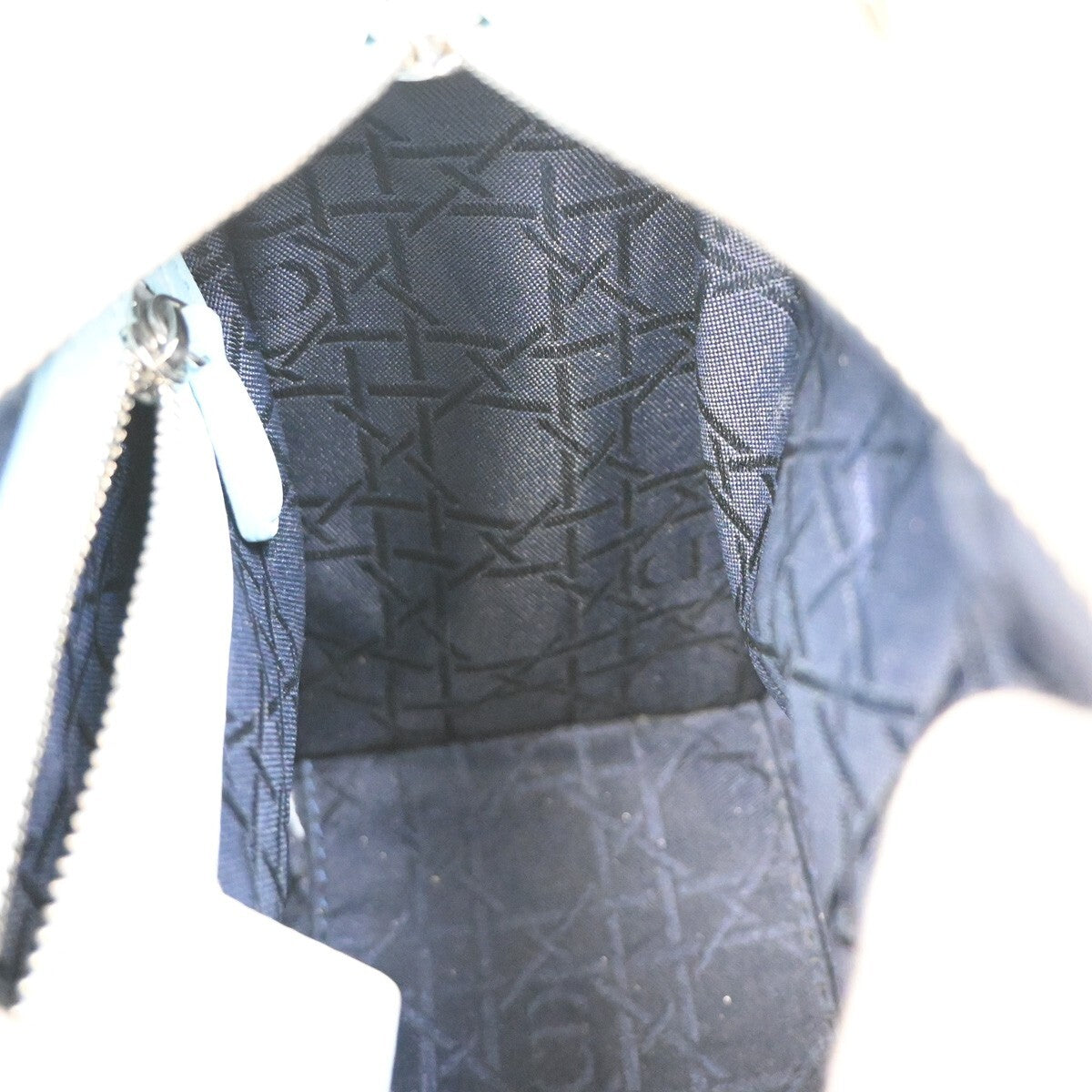 Christian Dior Lady Dior Bag Leather, BLUE, LEATHER, Handbag