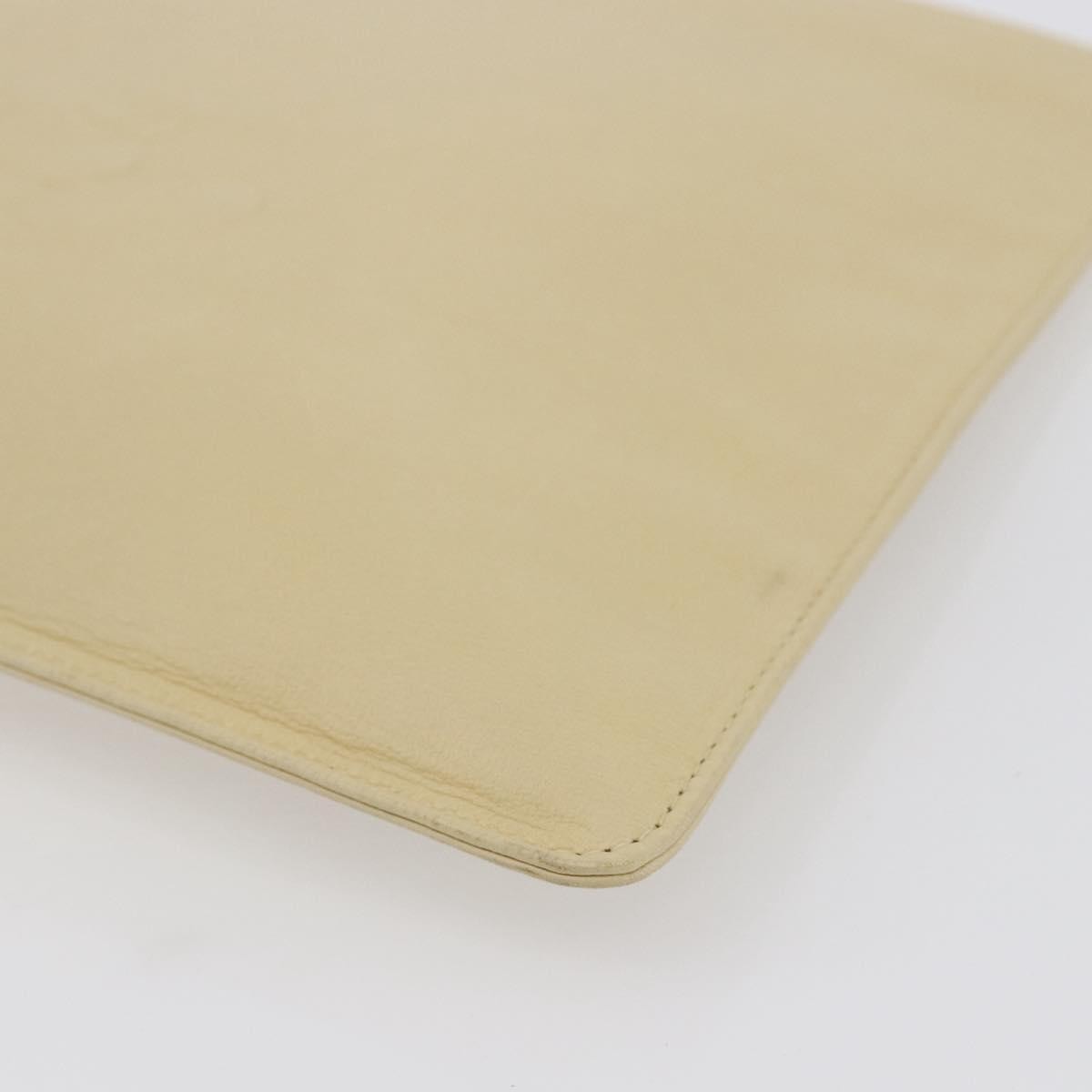 Chanel CC Pochette Quilted Caviar, BEIGE, LEATHER, Clutche & pouche