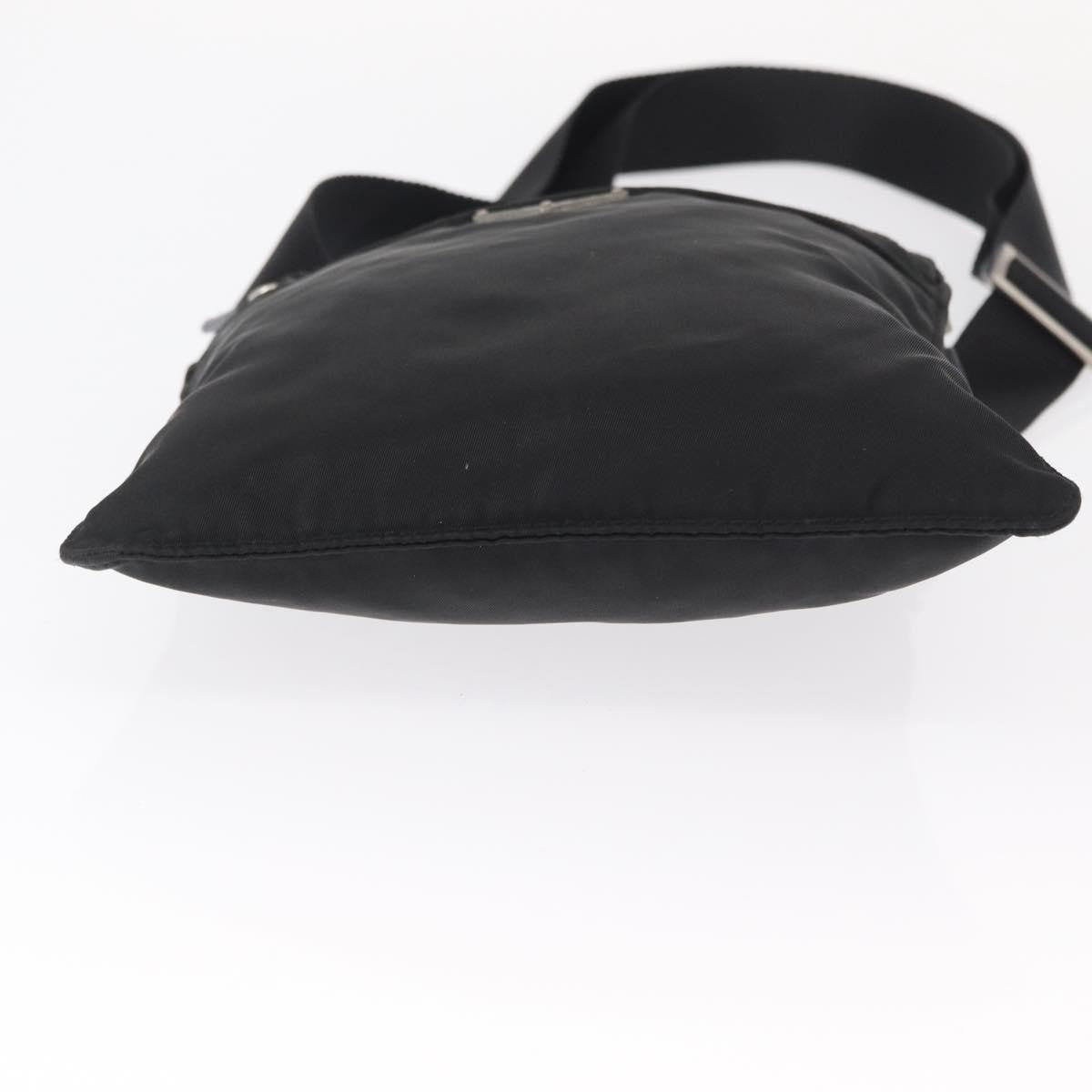 Prada Front Pocket Messenger Bag Tessuto, BLACK, NYLON, Shoulder bag