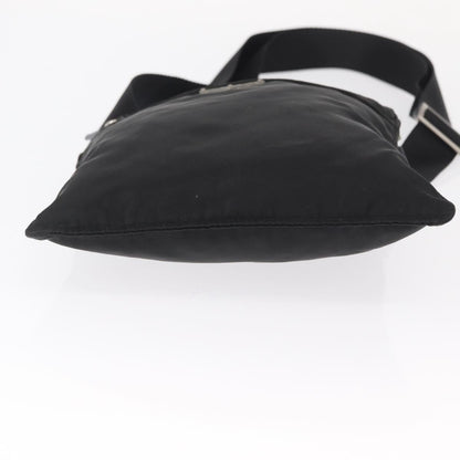 Prada Front Pocket Messenger Bag Tessuto, BLACK, NYLON, Shoulder bag