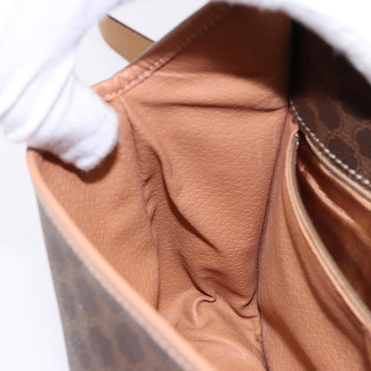 Celine Vintage Macadam Shoulder Bag Canvas, BROWN, CANVAS, Shoulder bag