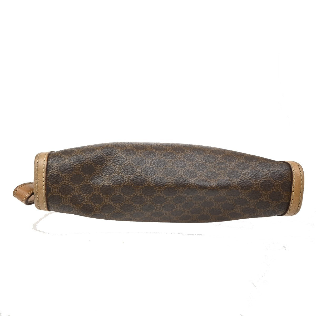 Celine Macadam Pochette Canvas and Leather, Brown, Canvas, Clutch