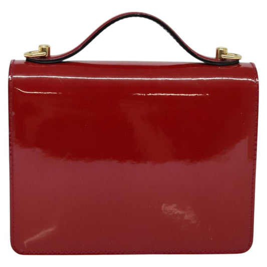 Louis Vuitton Monceau Handbag Vernis, Red, Patent Leather, Handbag