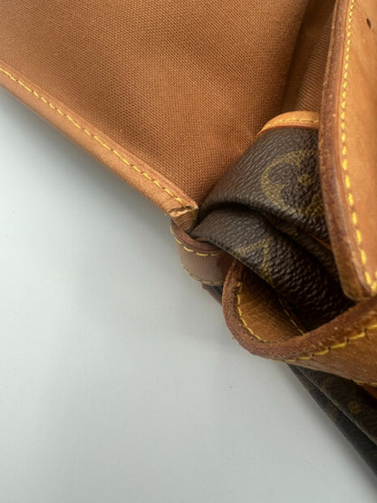 Louis Vuitton Saumur Handbag Monogram Canvas, BROWN, CANVAS, Shoulder bag