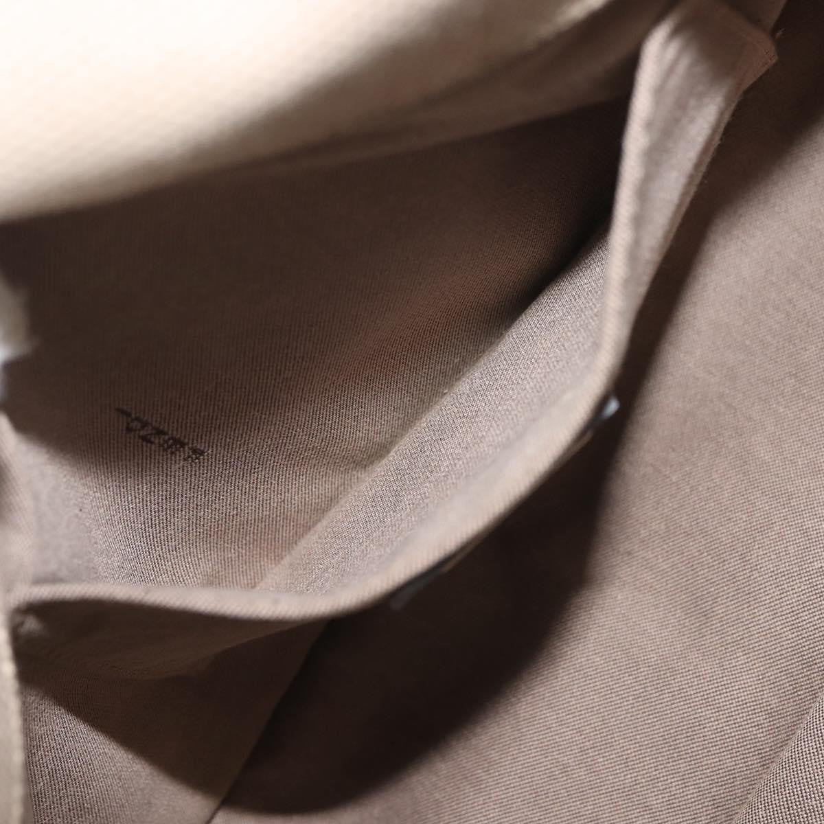 Fendi Logo Flap Shoulder Bag Canvas, BEIGE, CANVAS, Shoulder bag