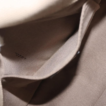 Fendi Logo Flap Shoulder Bag Canvas, BEIGE, CANVAS, Shoulder bag