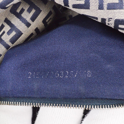 Fendi Mamma Baguette Zucca canvas, NAVY, CANVAS, Shoulder bag