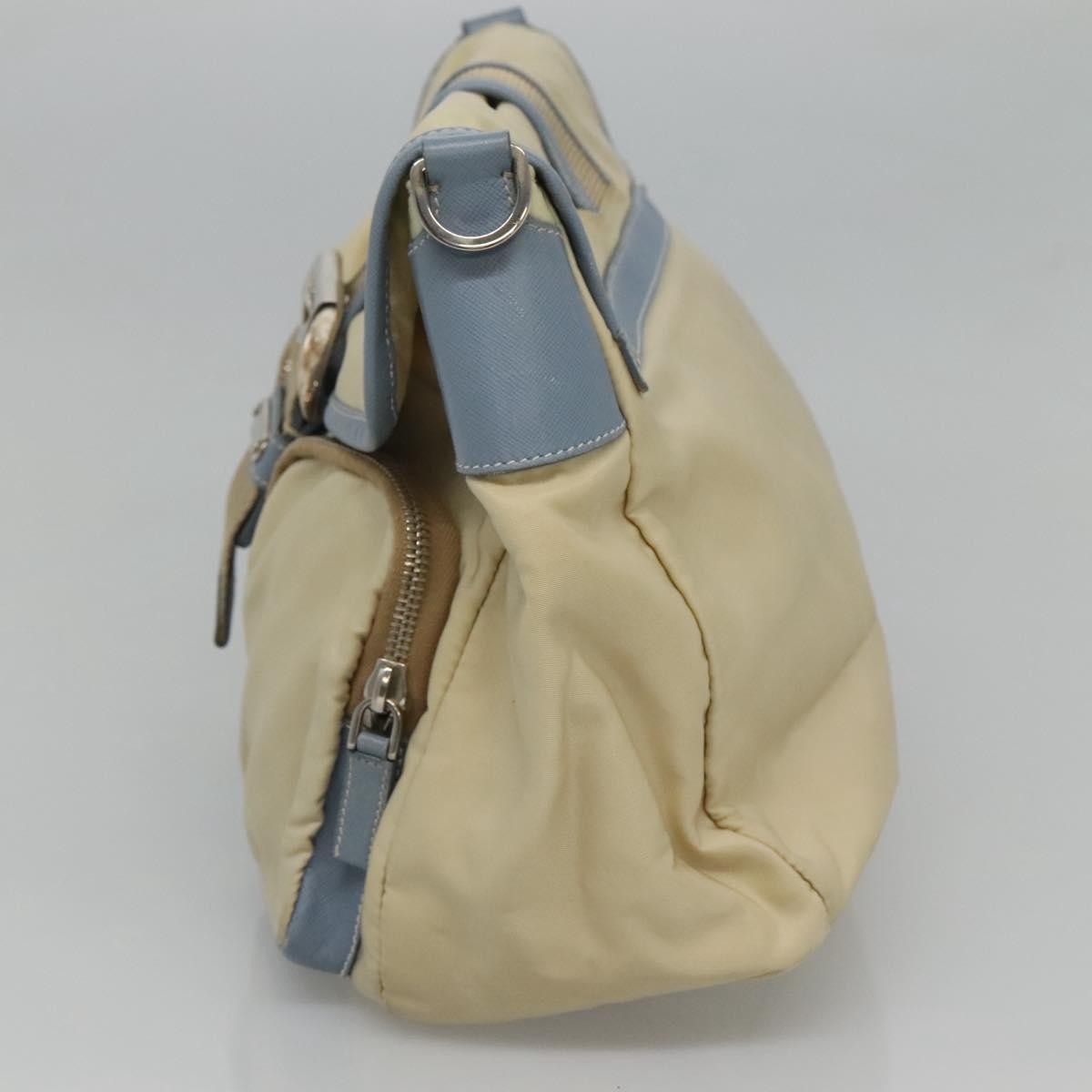 Prada Double Pocket Buckle Flap Bag Tessuto, BEIGE, NYLON, Shoulder bag