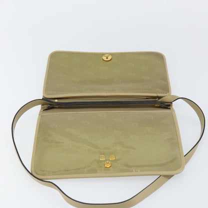 Christian Dior Vintage Shoulder Bag Leather, BEIGE, LEATHER, Shoulder bag