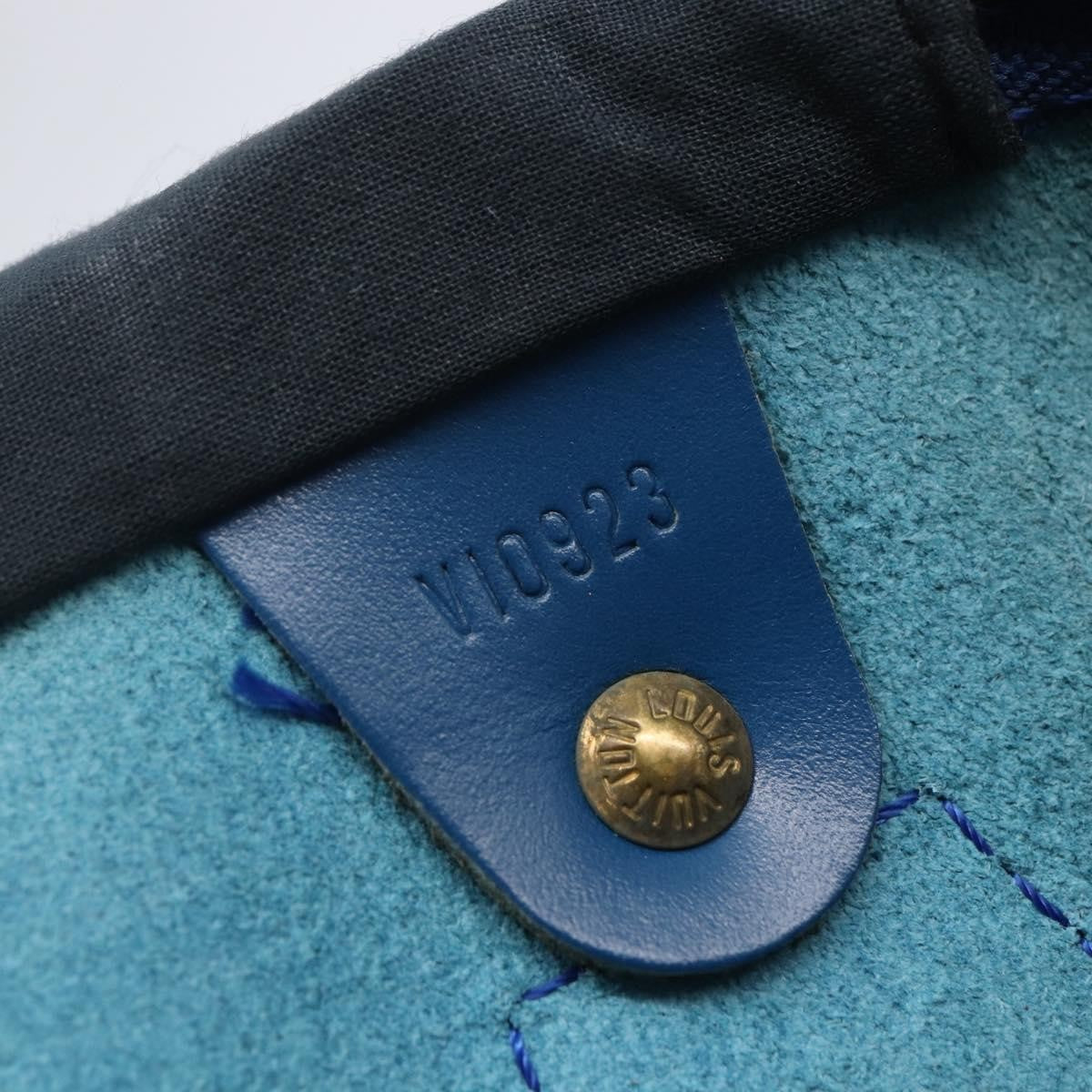 Louis Vuitton Speedy Handbag Epi Leather, BLUE, LEATHER, Handbag