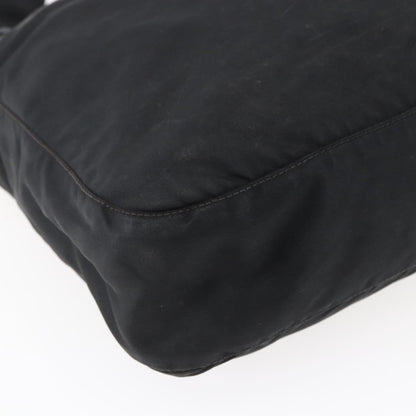 Prada Front Pocket Messenger Bag Tessuto, BLACK, NYLON, Shoulder bag