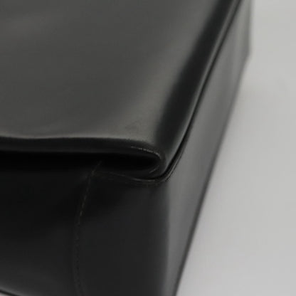 Gucci Vintage Convertible Bamboo Box Crossbody Bag Leather, BLACK, LEATHER, Handbag