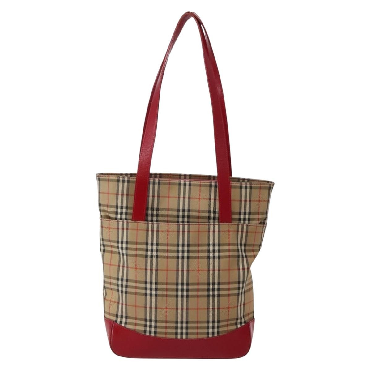 Burberry Nova Check Tote canvas check pattern, BEIGE, CANVAS, Tote bag
