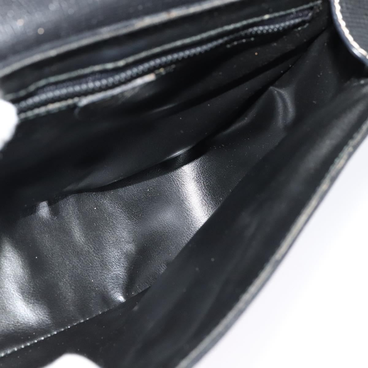 Celine Vintage Circle Logo Crossbody Bag Leather, BLACK, LEATHER, Crossbody bag