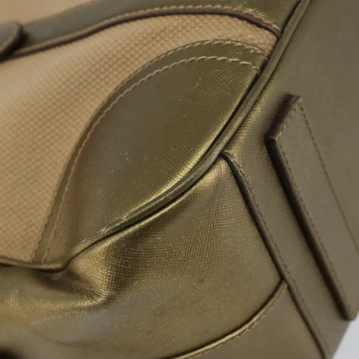 Prada Bowler Bag Canvas with Leather, BEIGE, CANVAS, Handbag