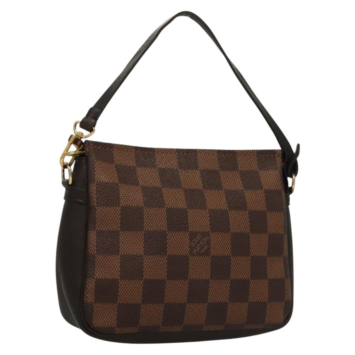 Louis Vuitton Trousse Make Up Bag Damier, BROWN, CANVAS, Clutche & pouche