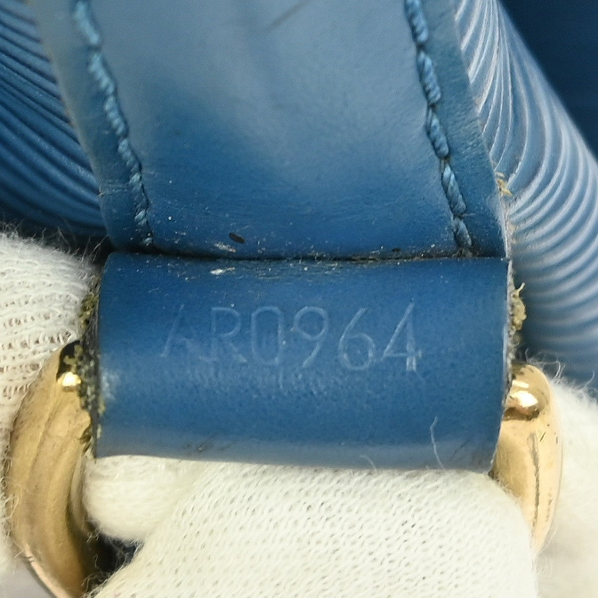 Louis Vuitton Petit Noe Handbag Epi Leather, BLUE, LEATHER, Shoulder bag