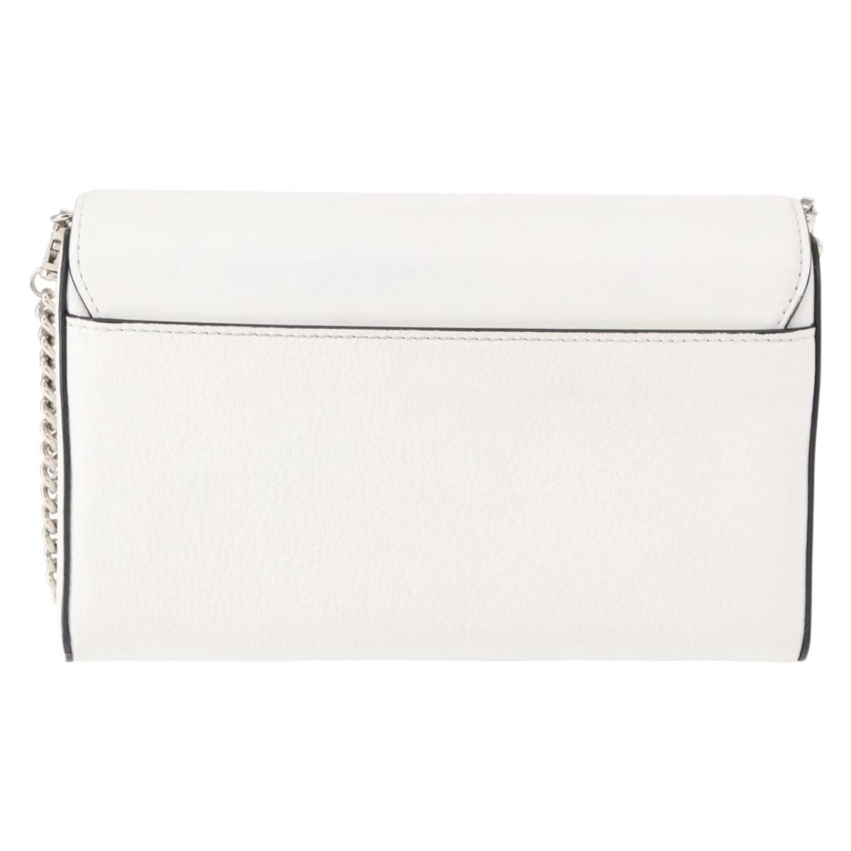 Christian Louboutin Rubylou Clutch Leather, WHITE, LEATHER, Shoulder bag