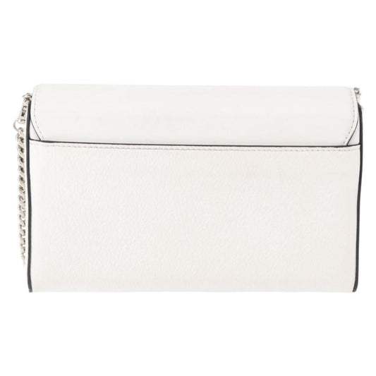 Christian Louboutin Rubylou Clutch Leather, WHITE, LEATHER, Shoulder bag