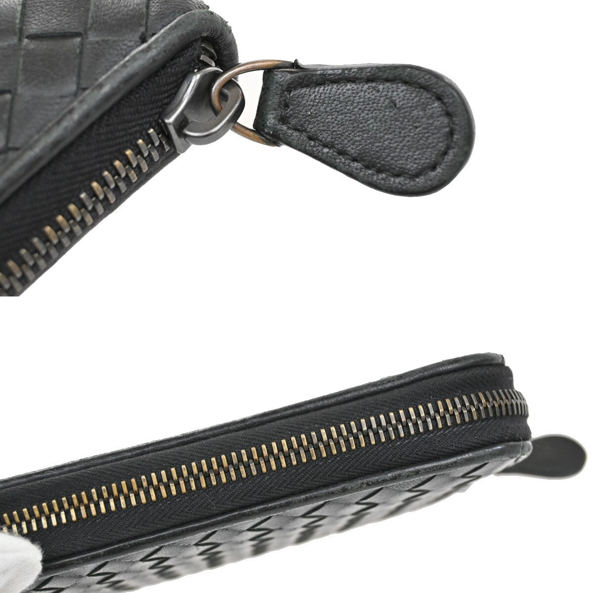 Bottega Veneta Intrecciato Wallet Leather, BLACK, LEATHER, Wallets