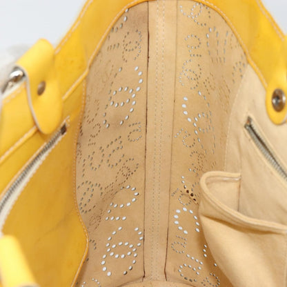 Chanel CC No.5 Shopping Tote Perforated Patent, YELLOW, PATENT_LEATHER, Tote bag