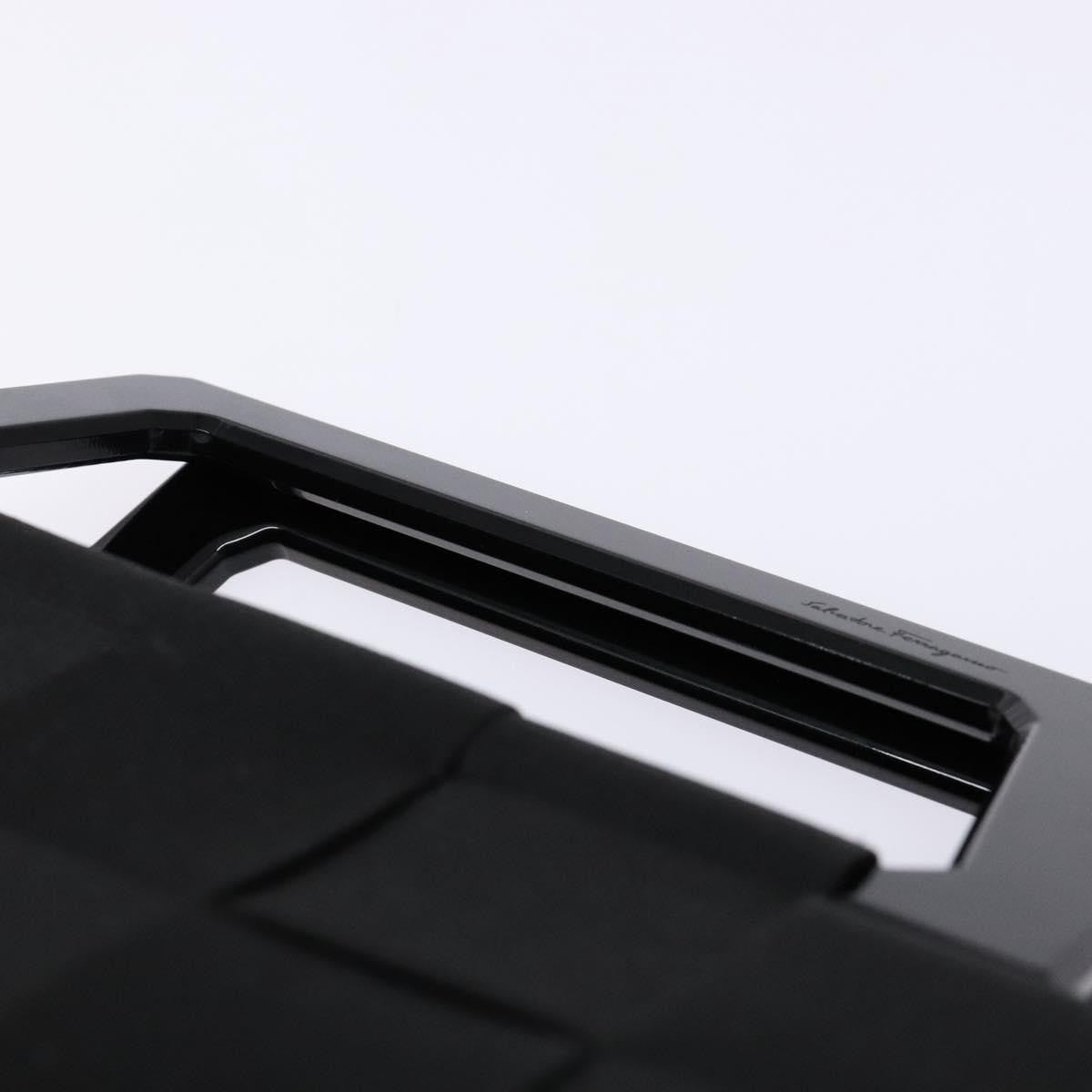 Salvatore Ferragamo Vintage Handbag Canvas, BLACK, CANVAS, Handbag