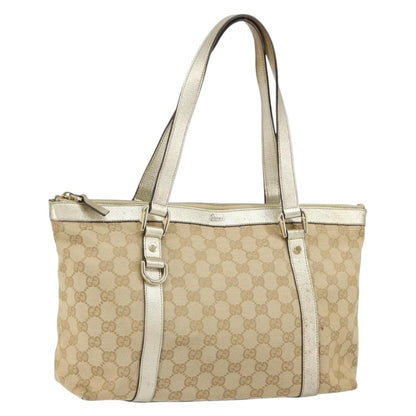 Gucci Abbey Tote GG Canvas, BEIGE, CANVAS, Tote bag