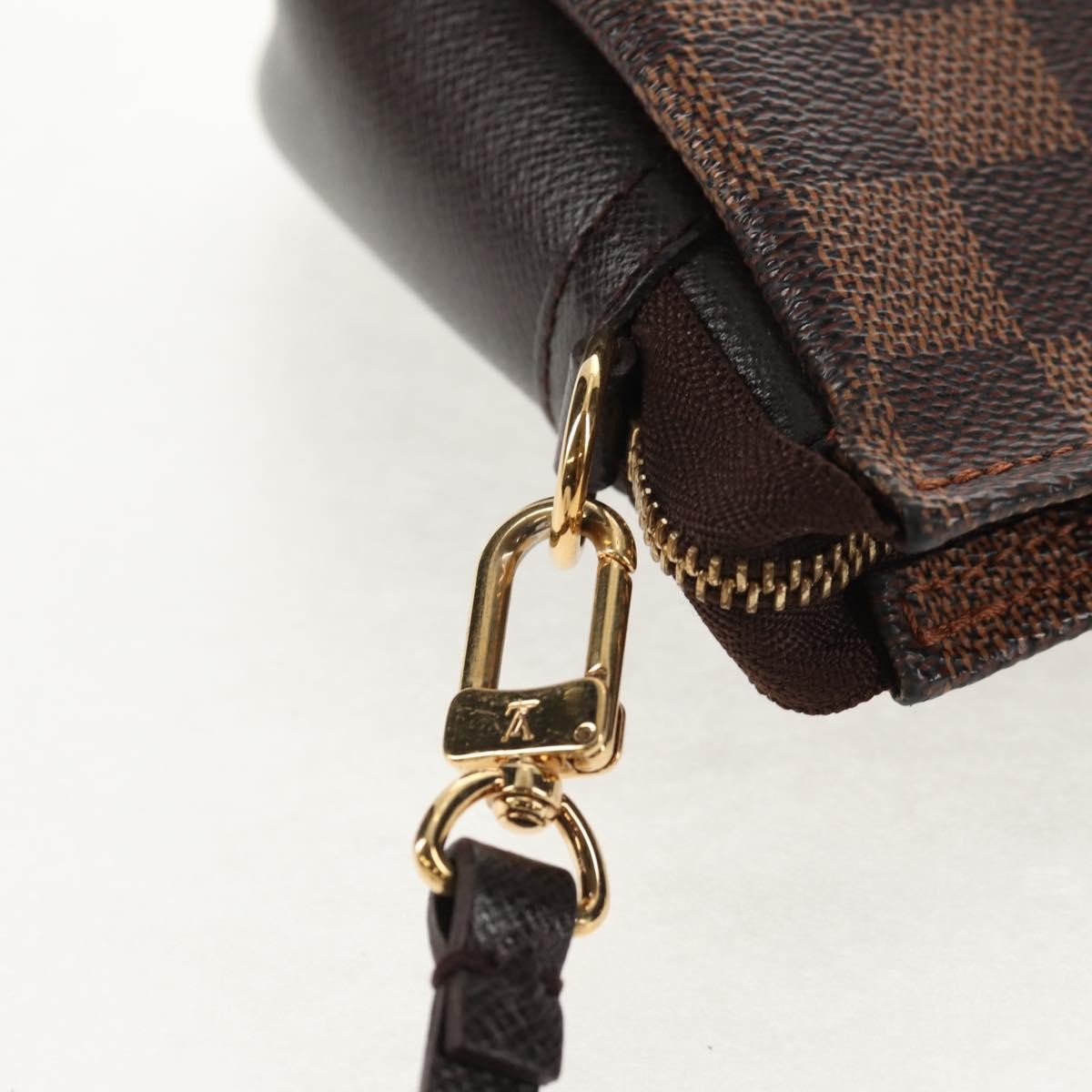 Louis Vuitton Trousse Make Up Bag Damier, BROWN, CANVAS, Clutche & pouche