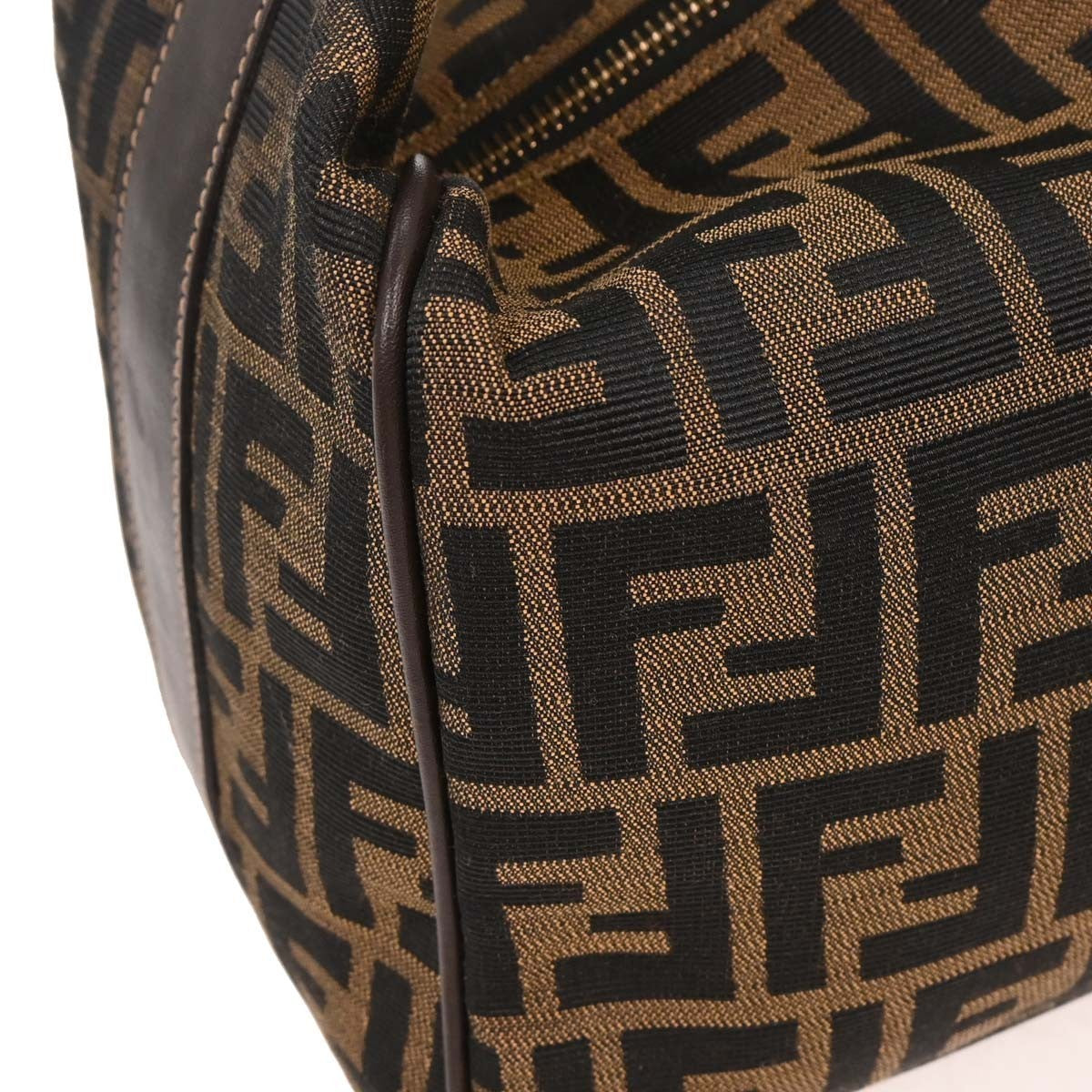 Fendi Vanity Clutch Canvas, BROWN, CANVAS, Handbag