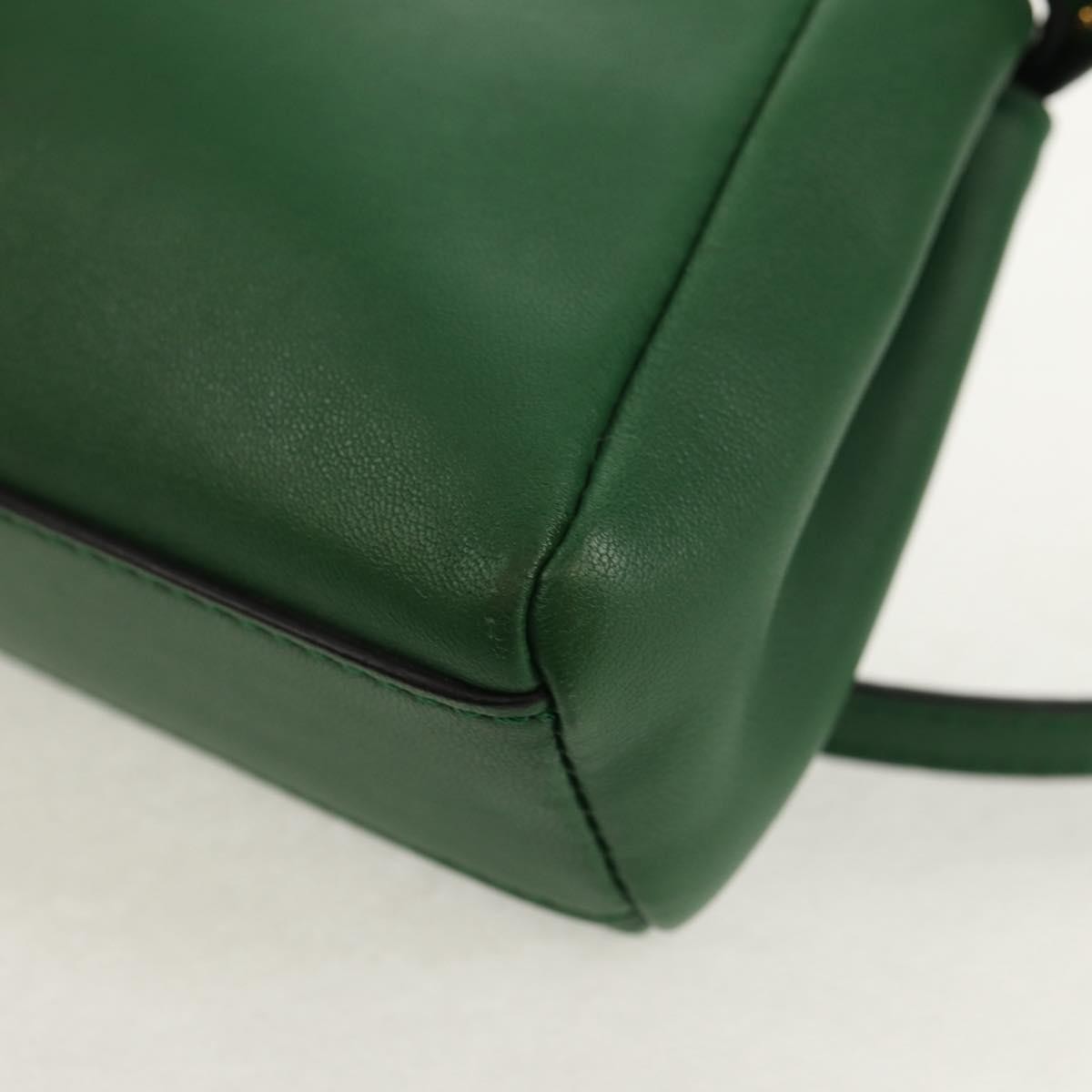 Fendi Peekaboo Bag Leather, GREEN, LEATHER, Handbag