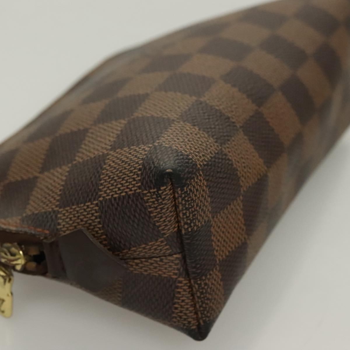 Louis Vuitton Cosmetic Pouch Damier, BROWN, CANVAS, Toiletry Case