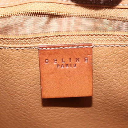 Celine Macadam Handbag Macadam with leather, BROWN, CANVAS, Handbag