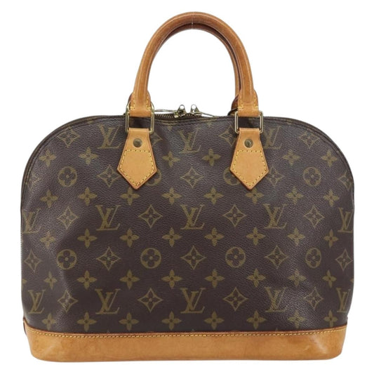 Louis Vuitton Alma Handbag Monogram Canvas, BROWN, CANVAS, Handbag