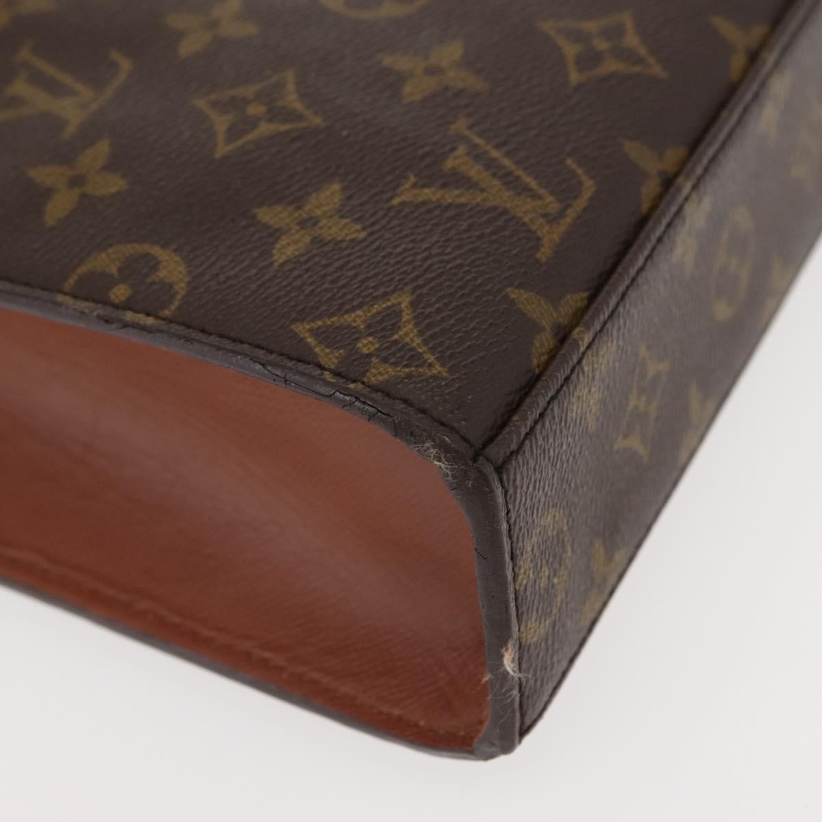 Louis Vuitton Malesherbes Handbag Monogram Canvas, BROWN, CANVAS, Handbag