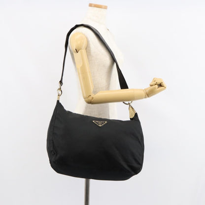 Prada Vintage Shoulder Bag Tessuto, BLACK, NYLON, Shoulder bag