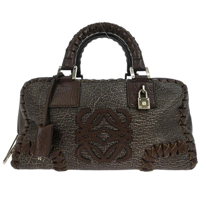 Loewe Amazona Bag Whipstitch Leather, BROWN, LEATHER, Handbag