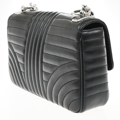 Prada Chain Flap Shoulder Bag Diagramme Quilted Leather, BLACK, LEATHER, Shoulder bag