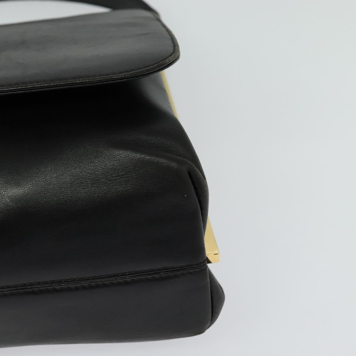 Salvatore Ferragamo Vintage Handbag Leather, BLACK, LEATHER, Handbag