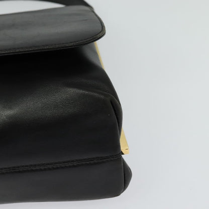 Salvatore Ferragamo Vintage Handbag Leather, BLACK, LEATHER, Handbag