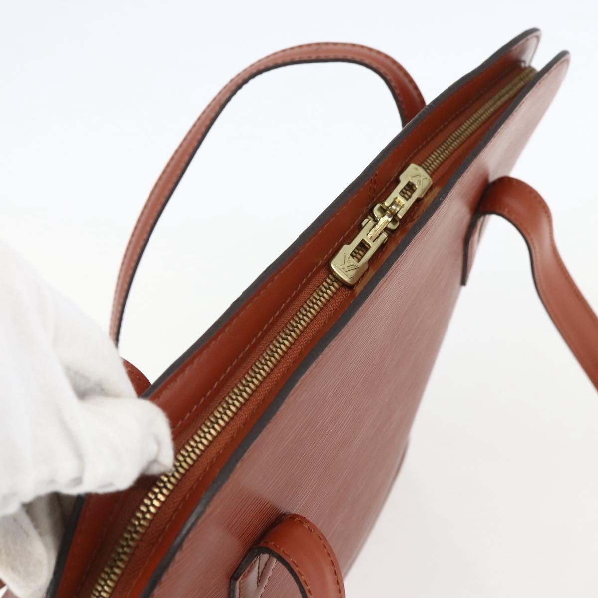 Louis Vuitton Lussac Handbag Epi Leather, BROWN, LEATHER, Shoulder bag