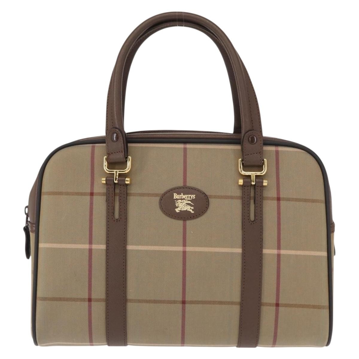 Burberry Nova check boston bag Canvas, BEIGE, CANVAS, Handbag